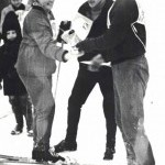 Участие в лыжных гонках за честь завода (Сысоева, Кобляков, Рыжкин), 1981 год