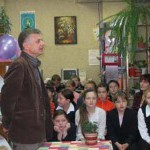 На встрече с детским писателем В. Сотниковым. 2007 год